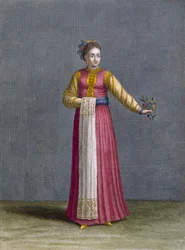 Een jonge Walachijse vrouw, plaat 81 uit 